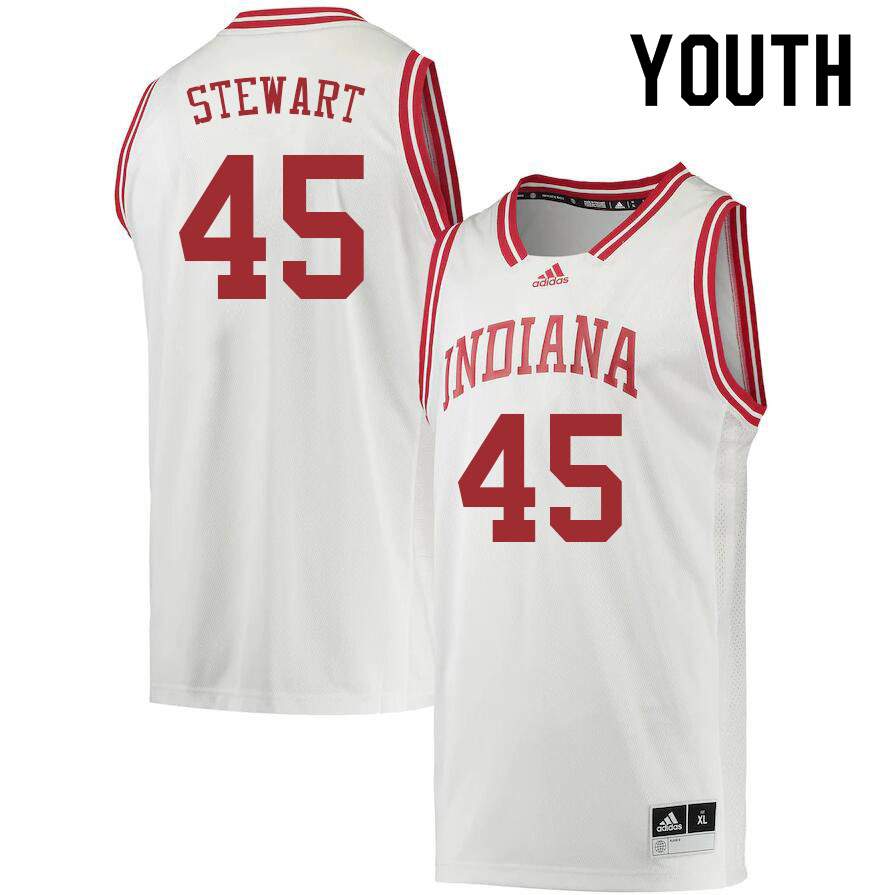 Youth #45 Parker Stewart Indiana Hoosiers College Basketball Jerseys Sale-Retro
